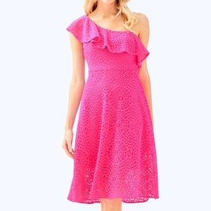 Lilly Pulitzer Pink Sea Urchin Terry Lace Dress